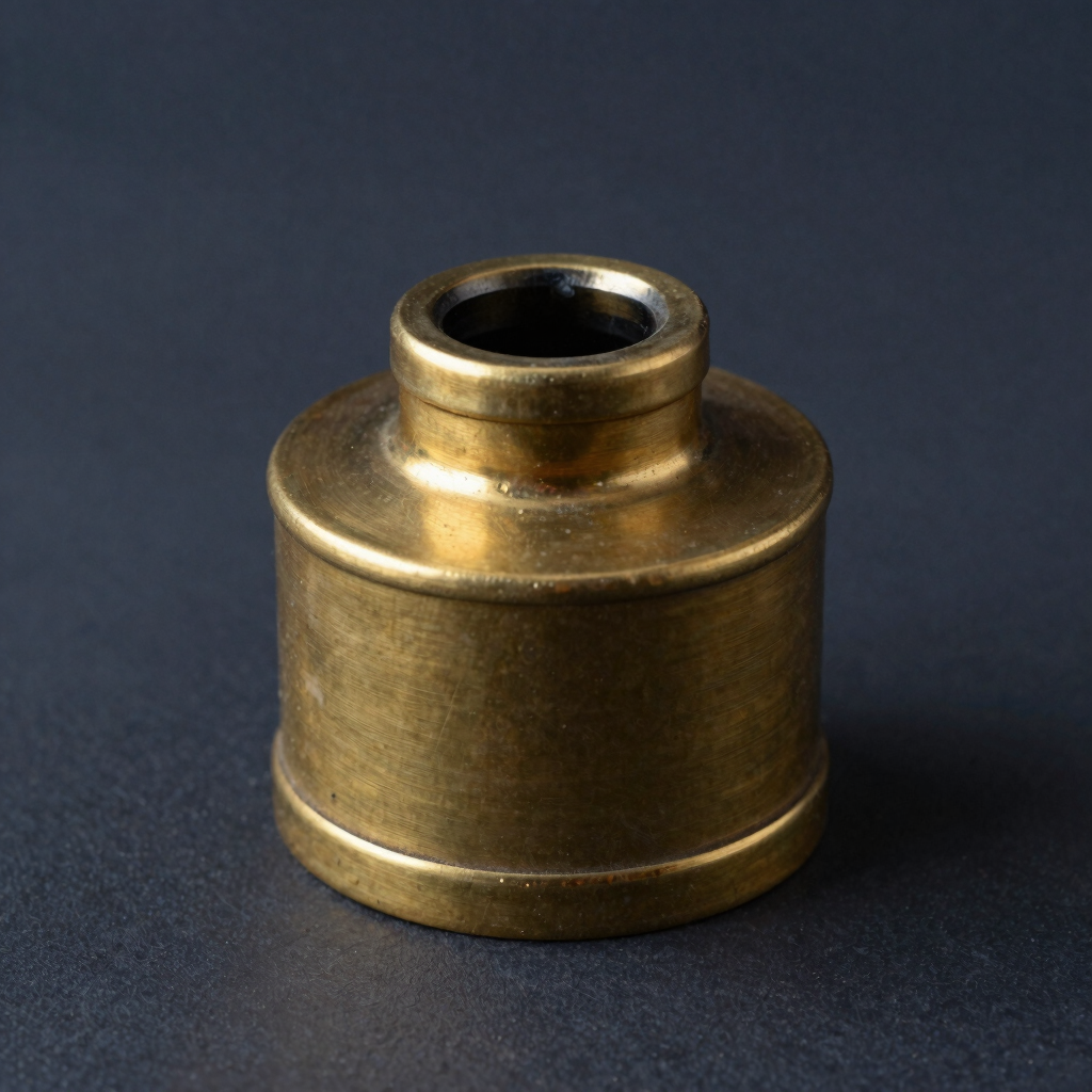 Archival Brass Inkwell & Stand