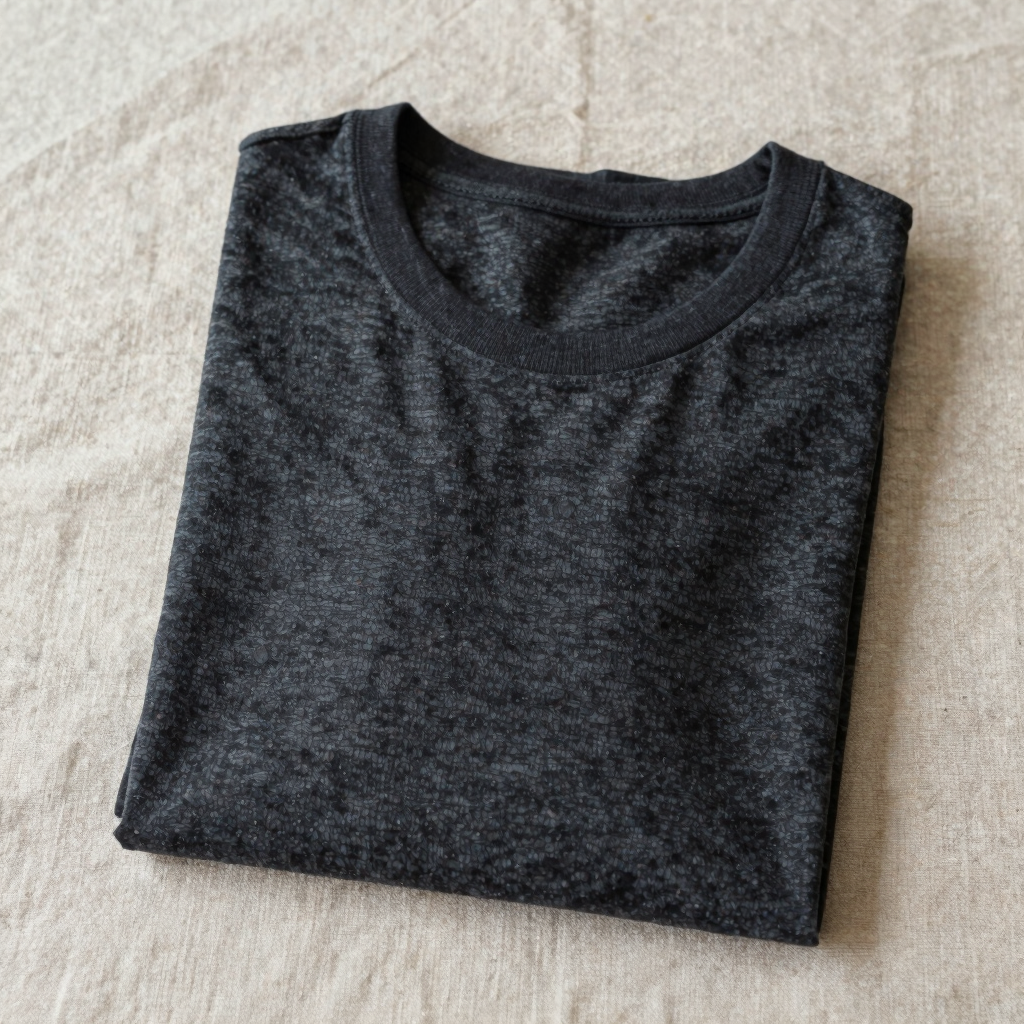 Slub Cotton Tee in Charcoal