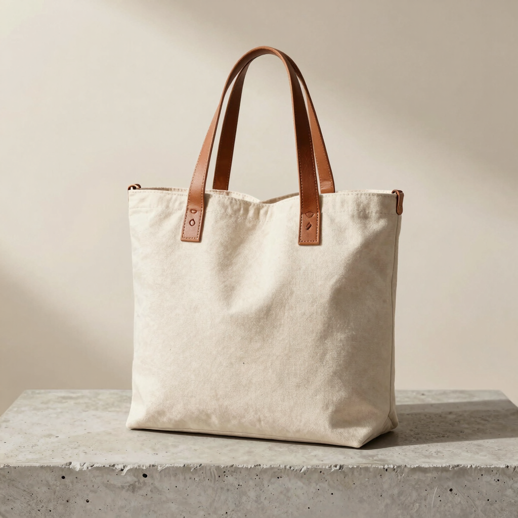 Tote Bag de Lona com Monograma