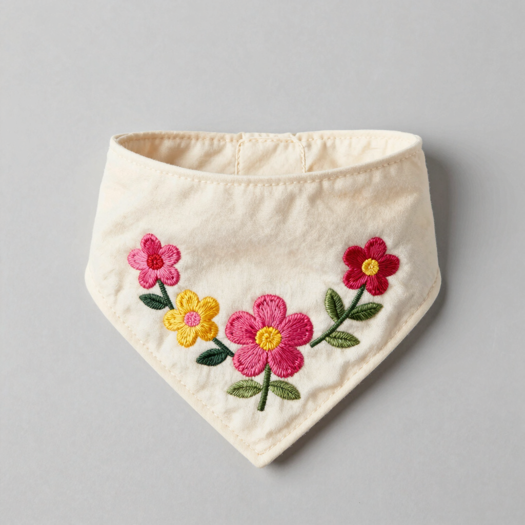 Paliacate con Bordado de Flores