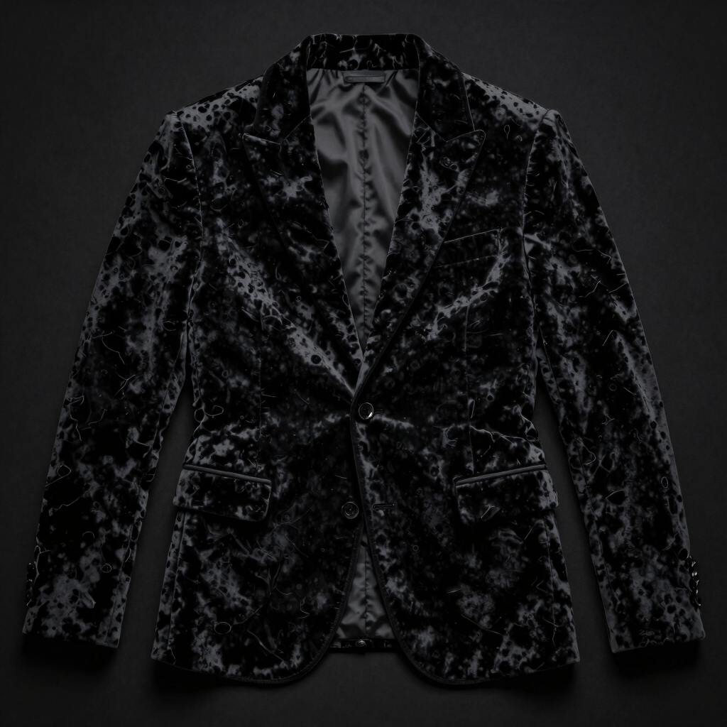 Crushed Velvet Smoking Jacket