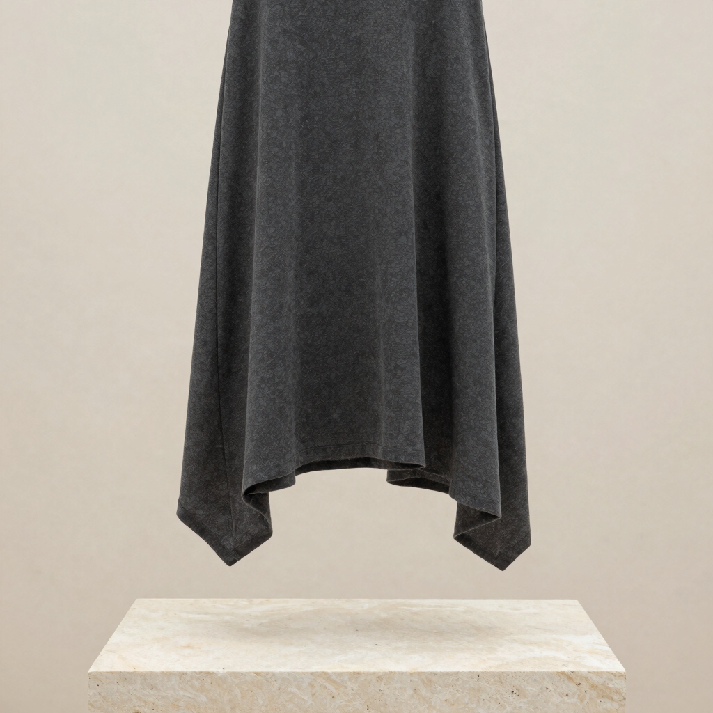 Asymmetric Ribbed Knit Dress
