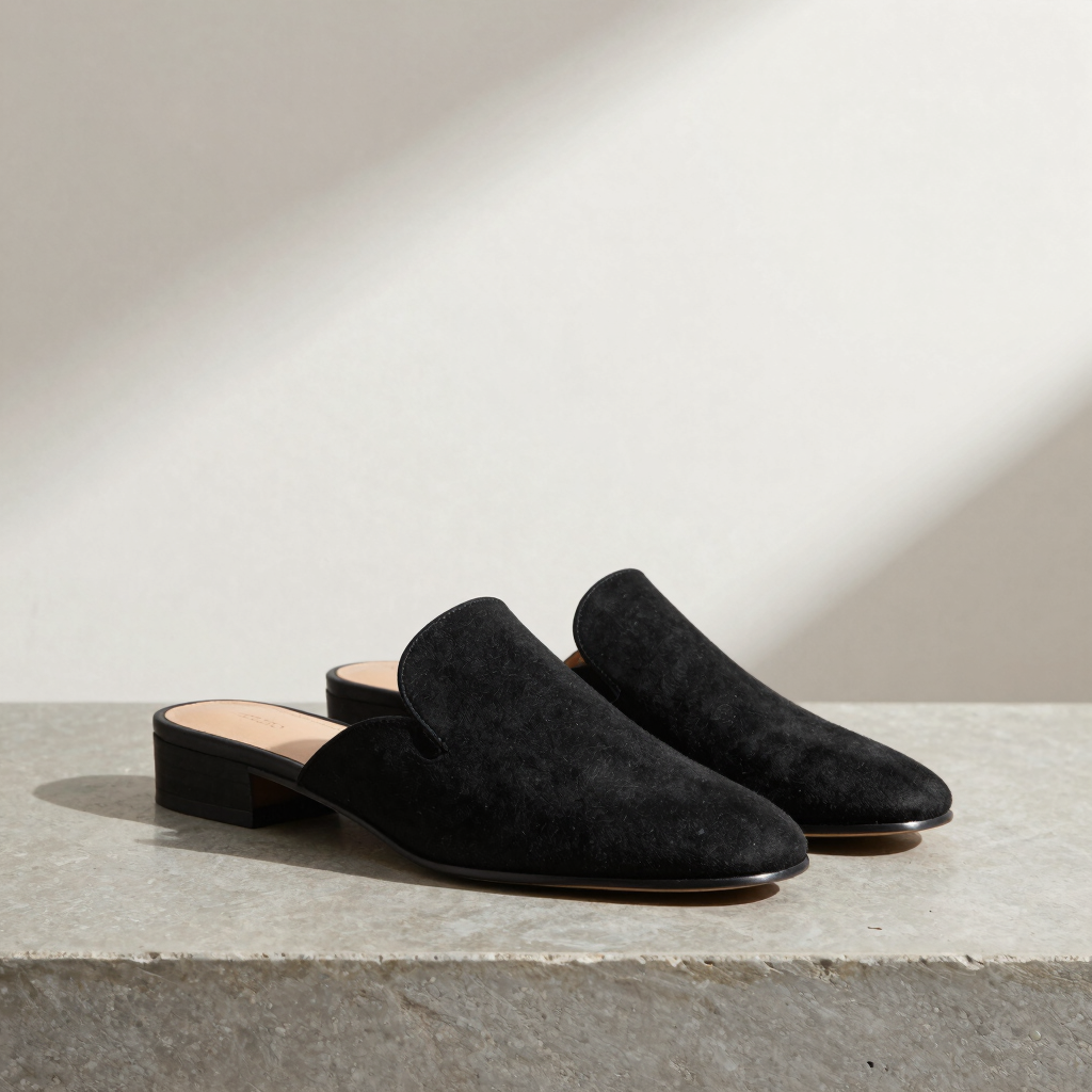 Minimalist Leather Mule Heels