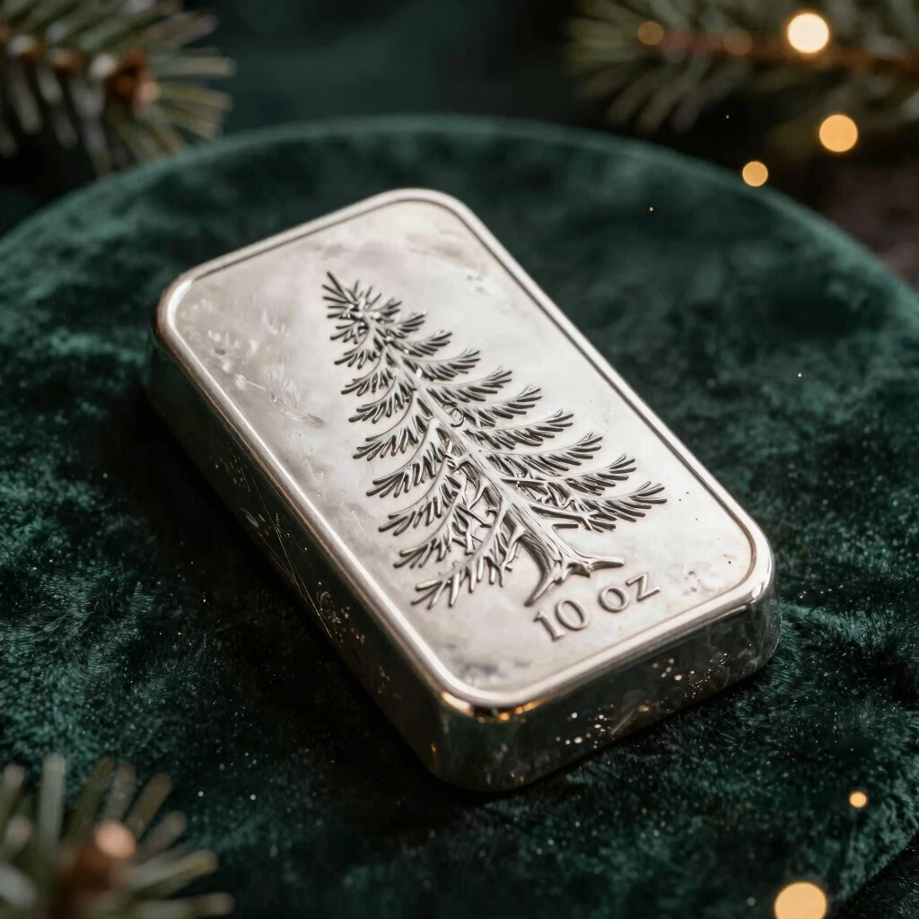The Winter Pine 10 oz Silver Bar