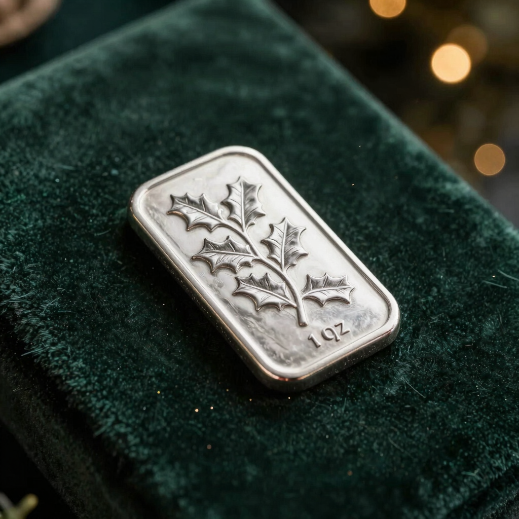 Mistletoe & Holly 1 oz Silver Bar