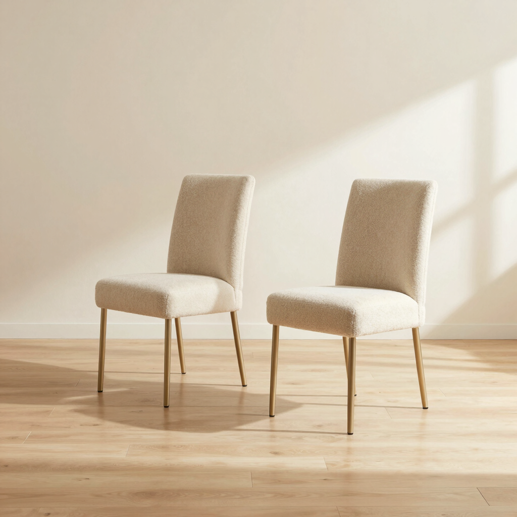 Nectarine Bouclé Dining Chairs