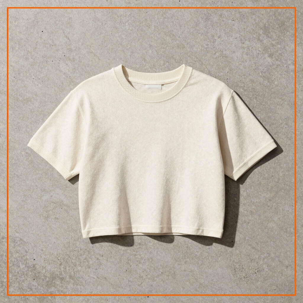 Cropped Heavy Tee in Alabaster