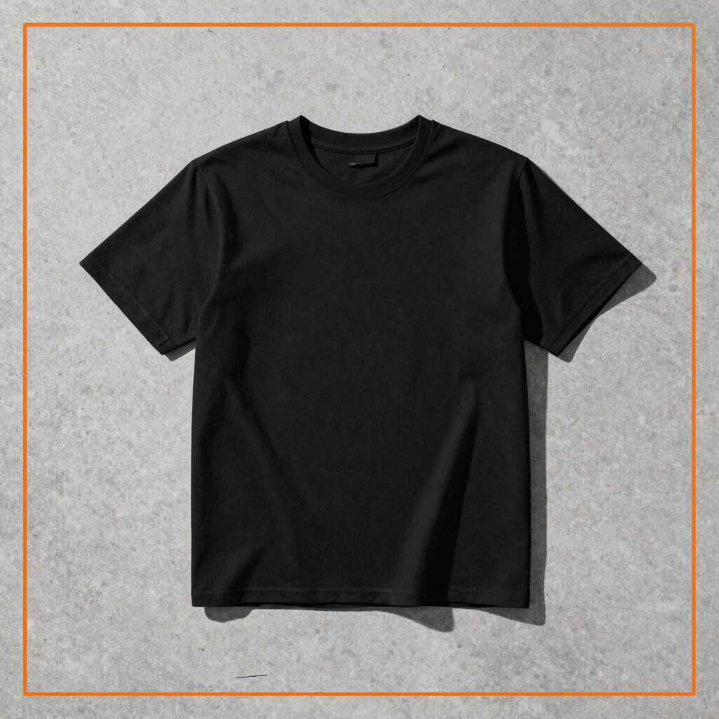 Asymmetric Hem Tee in Carbon