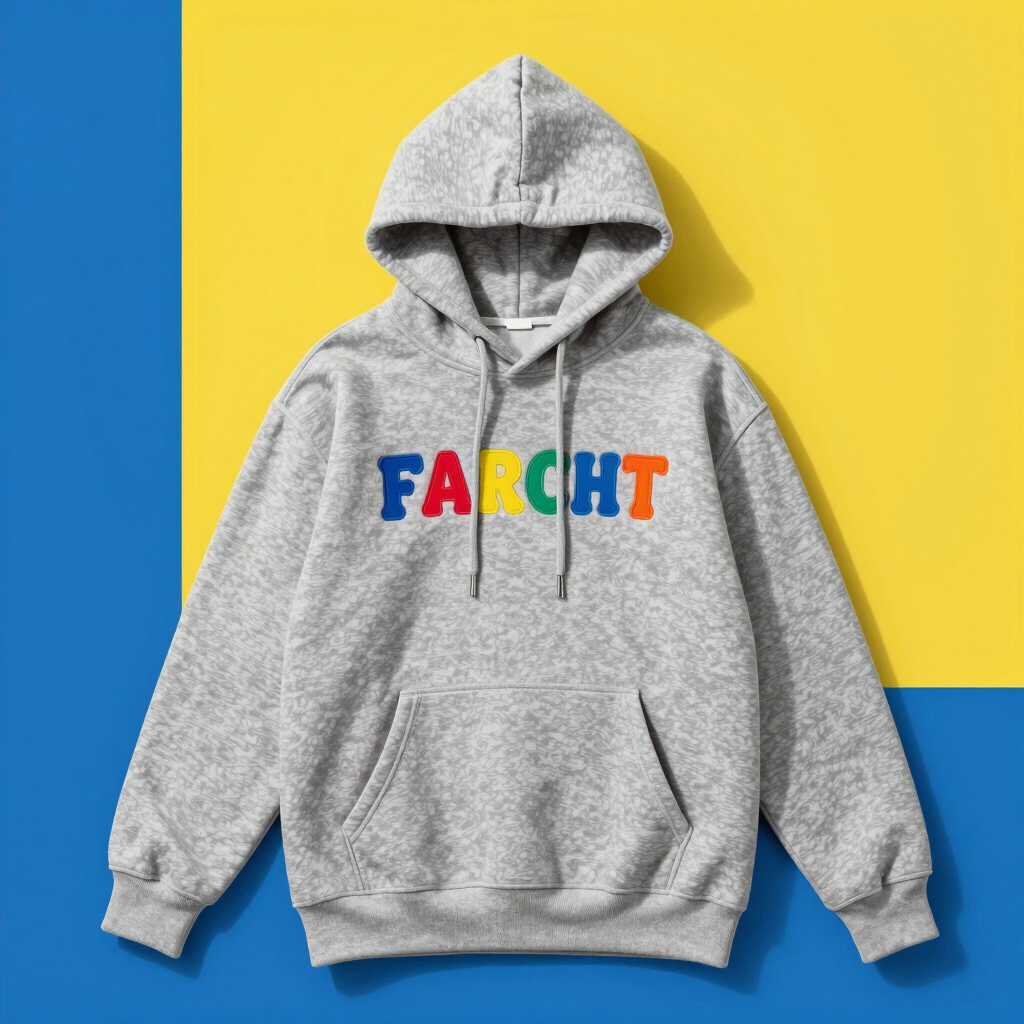Chunky Typo Pullover Hoodie