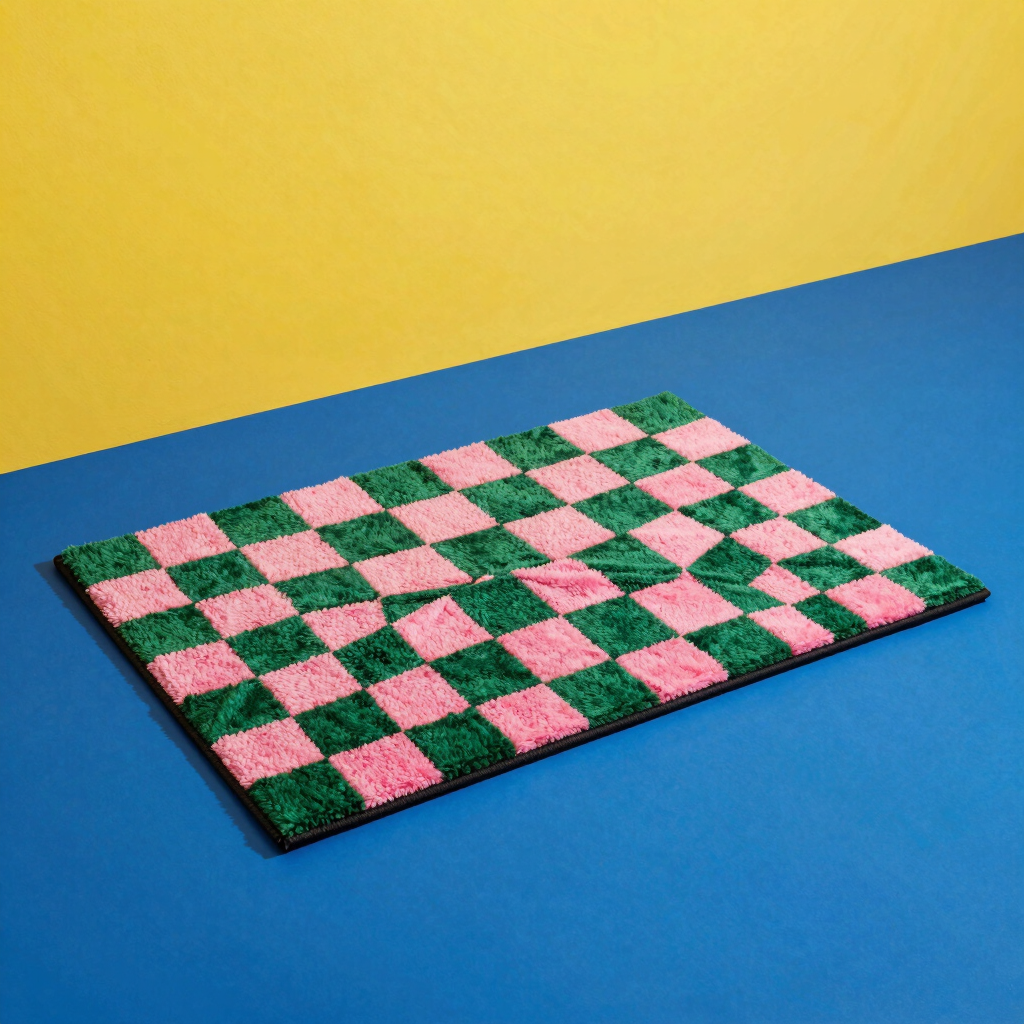 Happy Grid Tufted Mini Rug