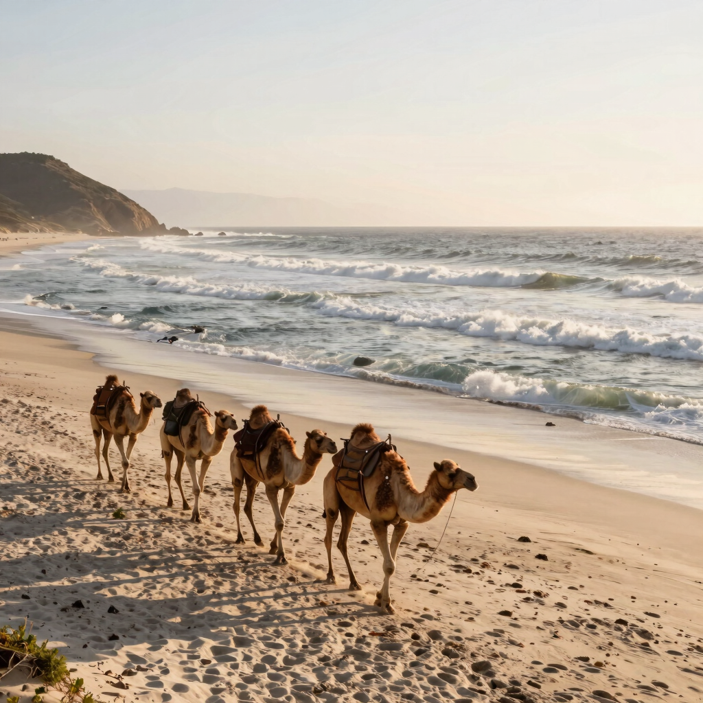 Paseo en Camello por la Playa y Comida Tradicional