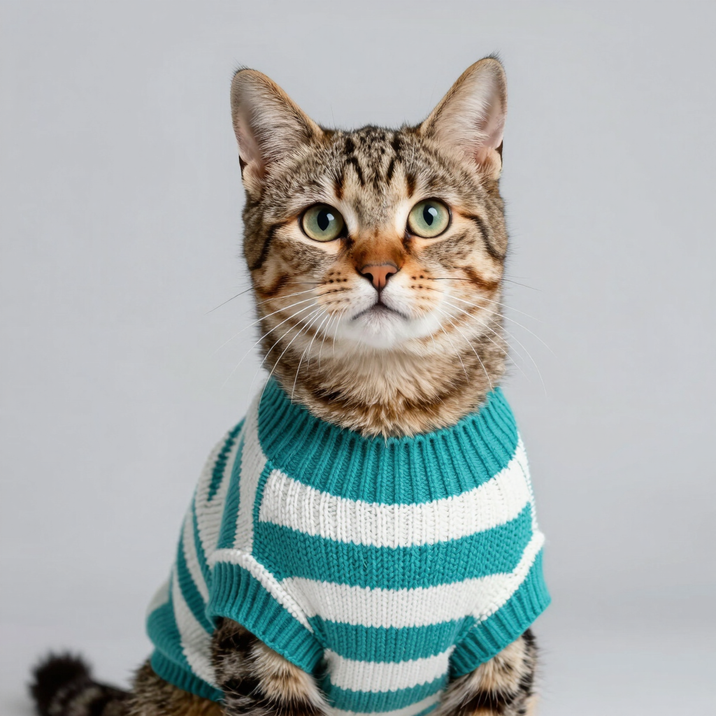 Sudadera Rayas Gatito Feliz
