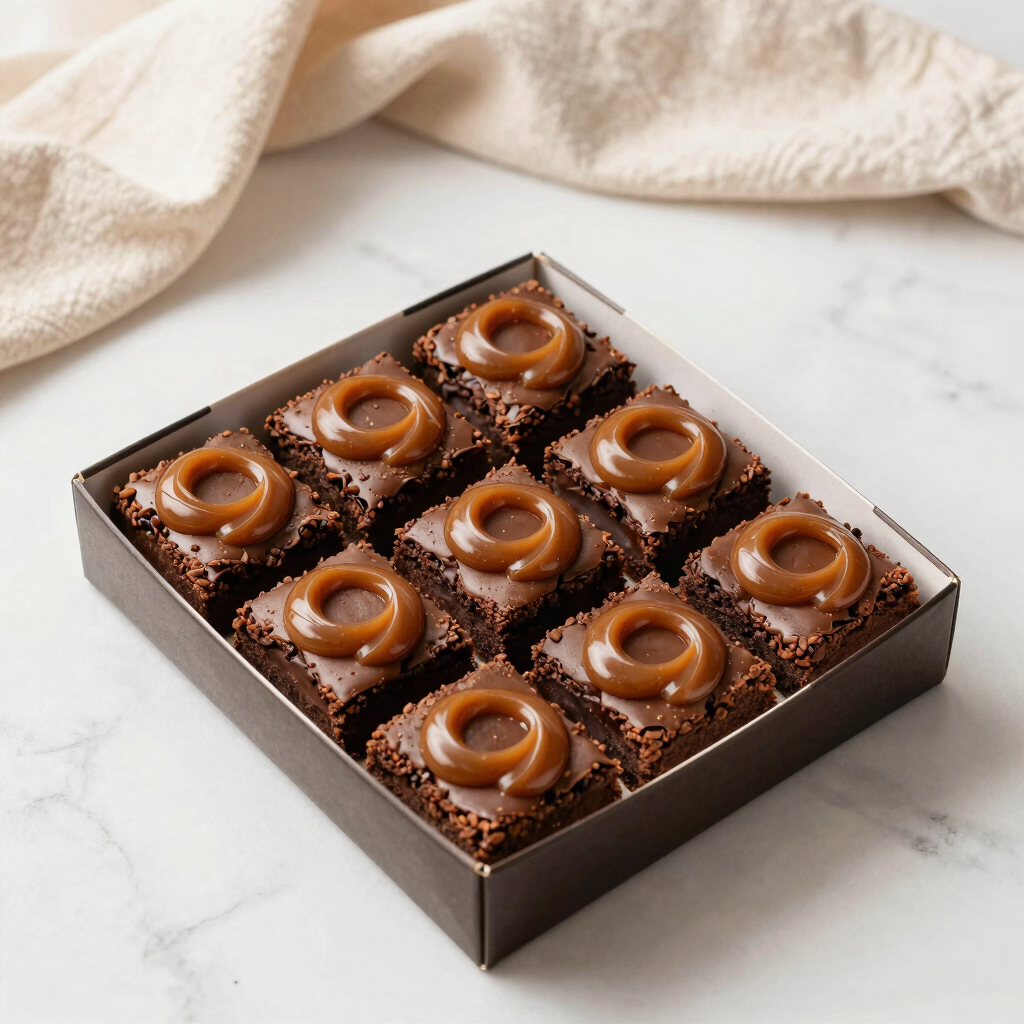 Artisanal Salted Caramel Brownie Box