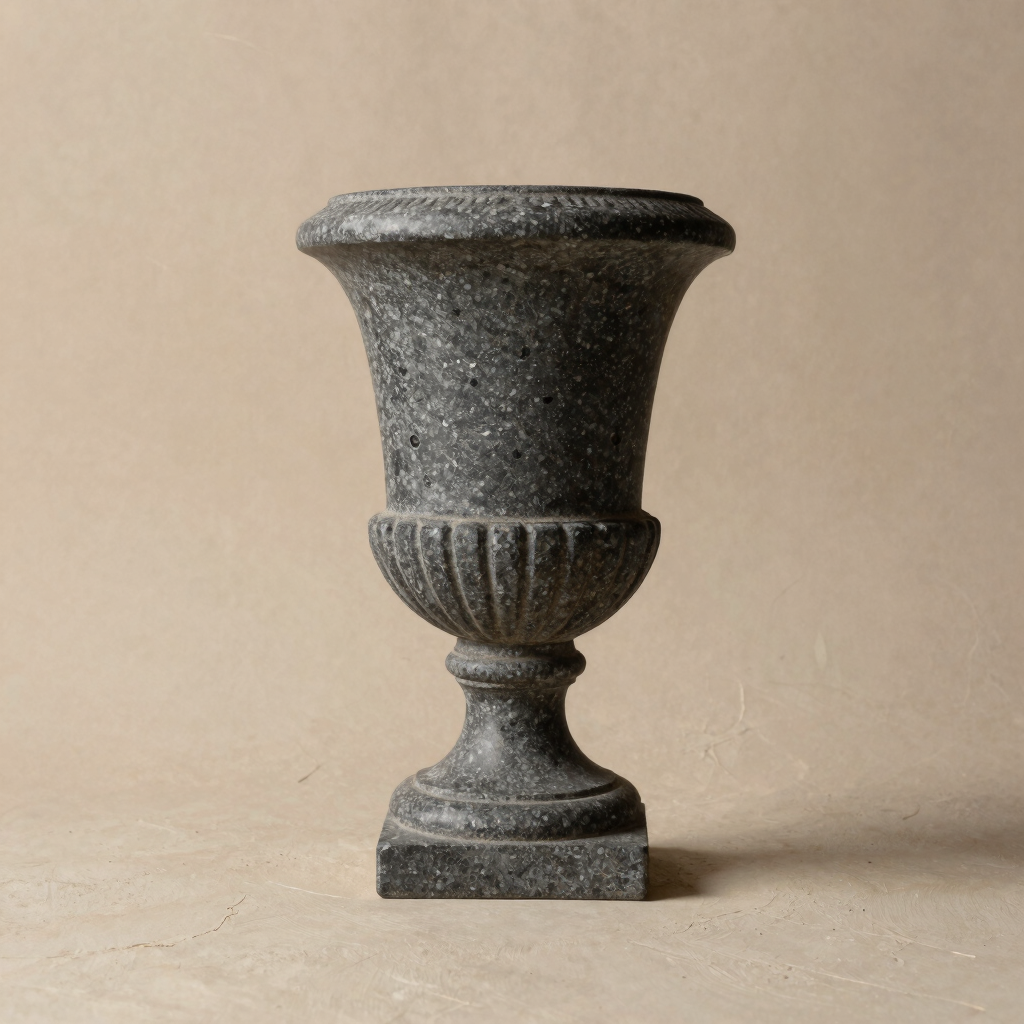 Monolithic Stone Garden Urn
