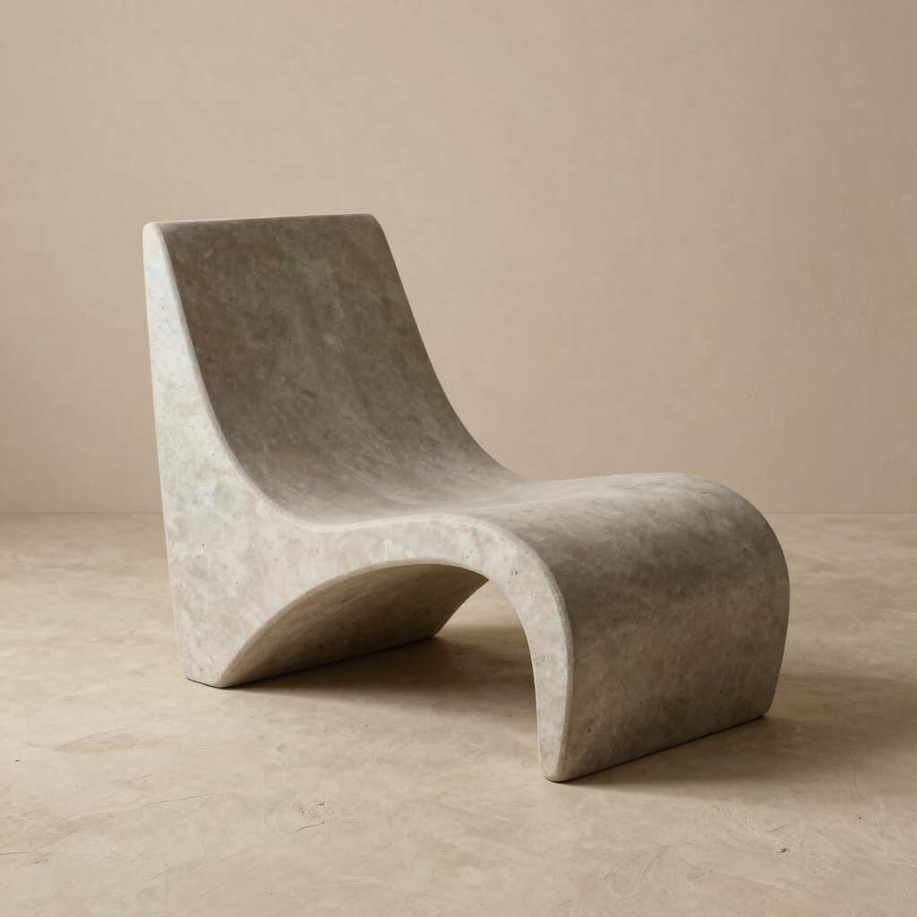 Arched Sandstone Lounge Chair