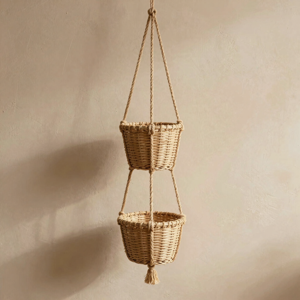 Tiered Seagrass Hanging Basket