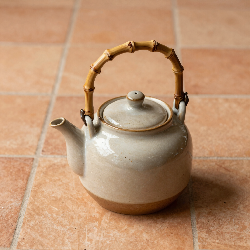 Oatmeal Cream Teapot