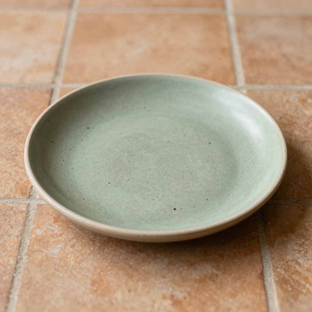 Sage Green Speckled Plate