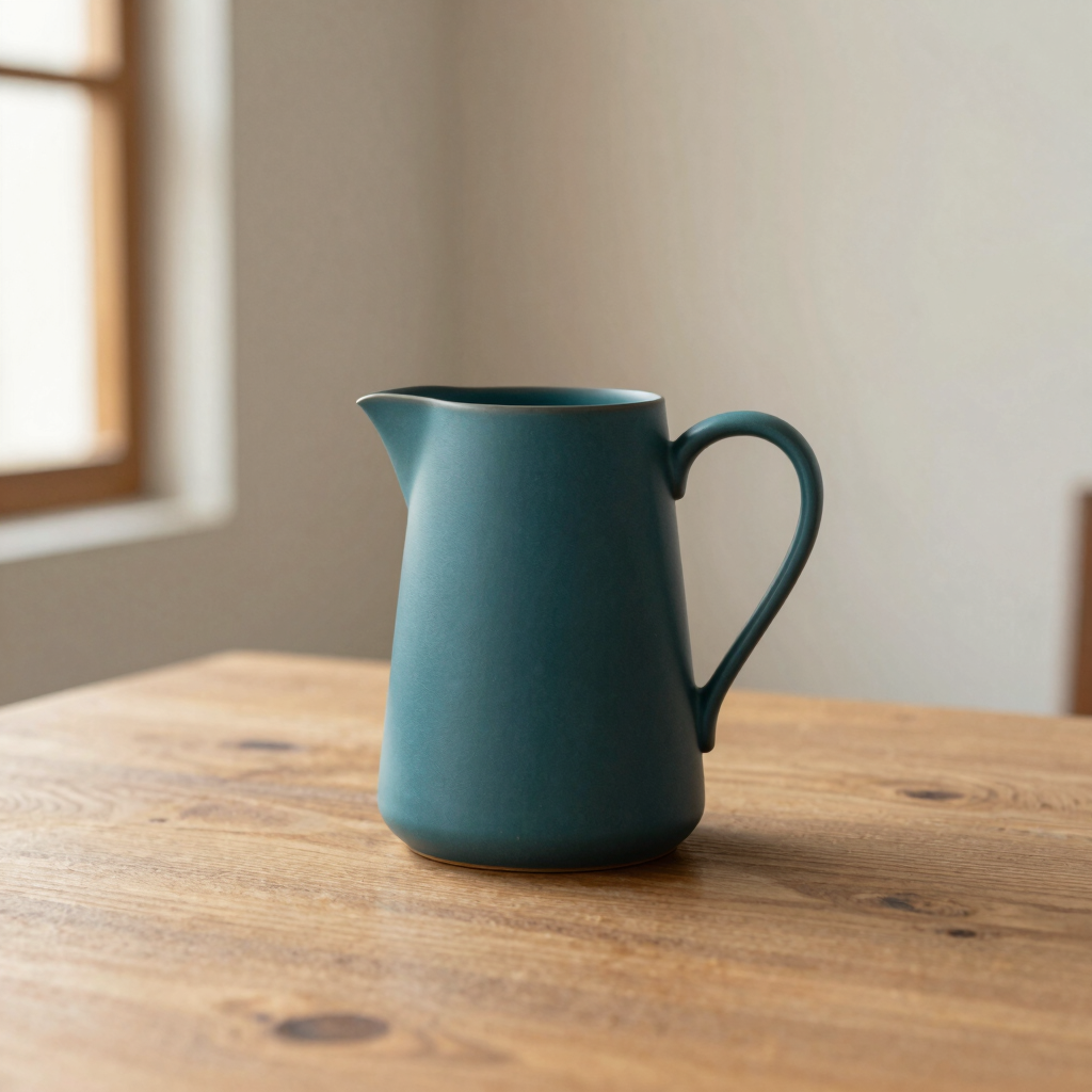 Saturated Teal Pouring Pitcher