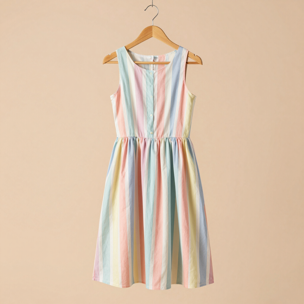 Sunset Pastel Striped Frock