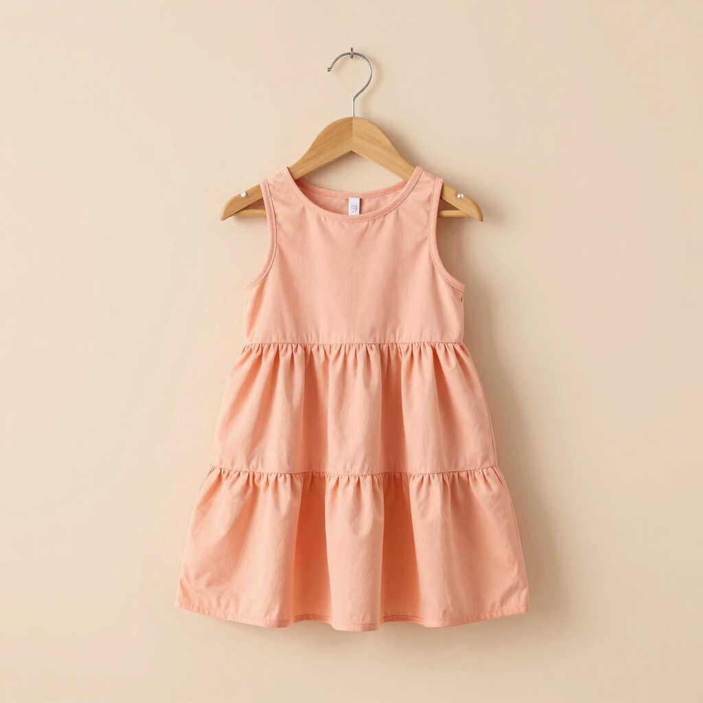 Peach Sorbet Tiered Dress