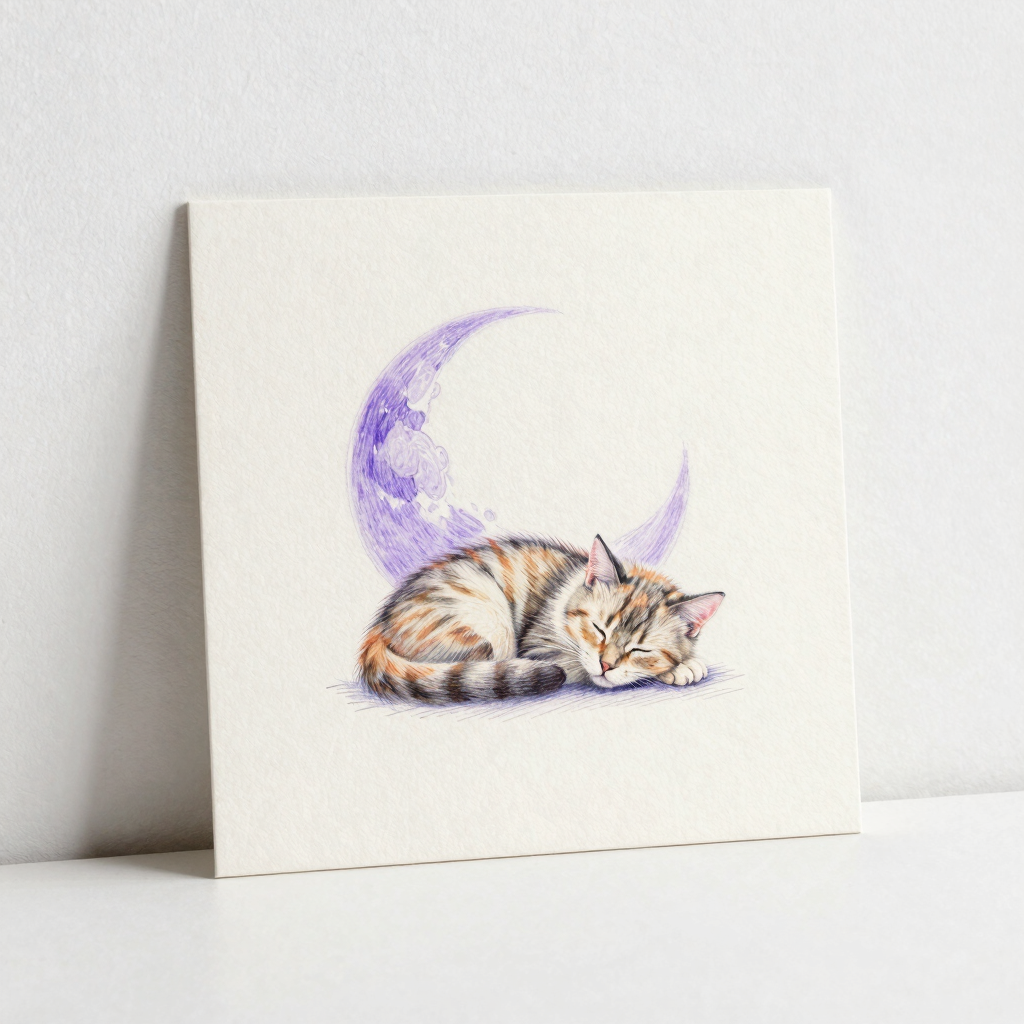 Lámina Original El Sueño del Gato