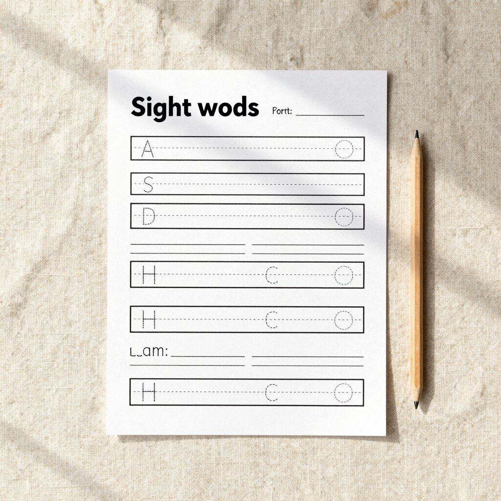 Sight Words Repetition Sheets