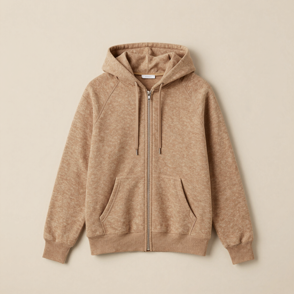 Minimalist French Terry Zip Hoodie