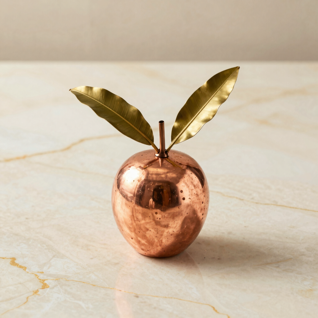 Handcrafted Pure Copper Kalash with Brass Leaves