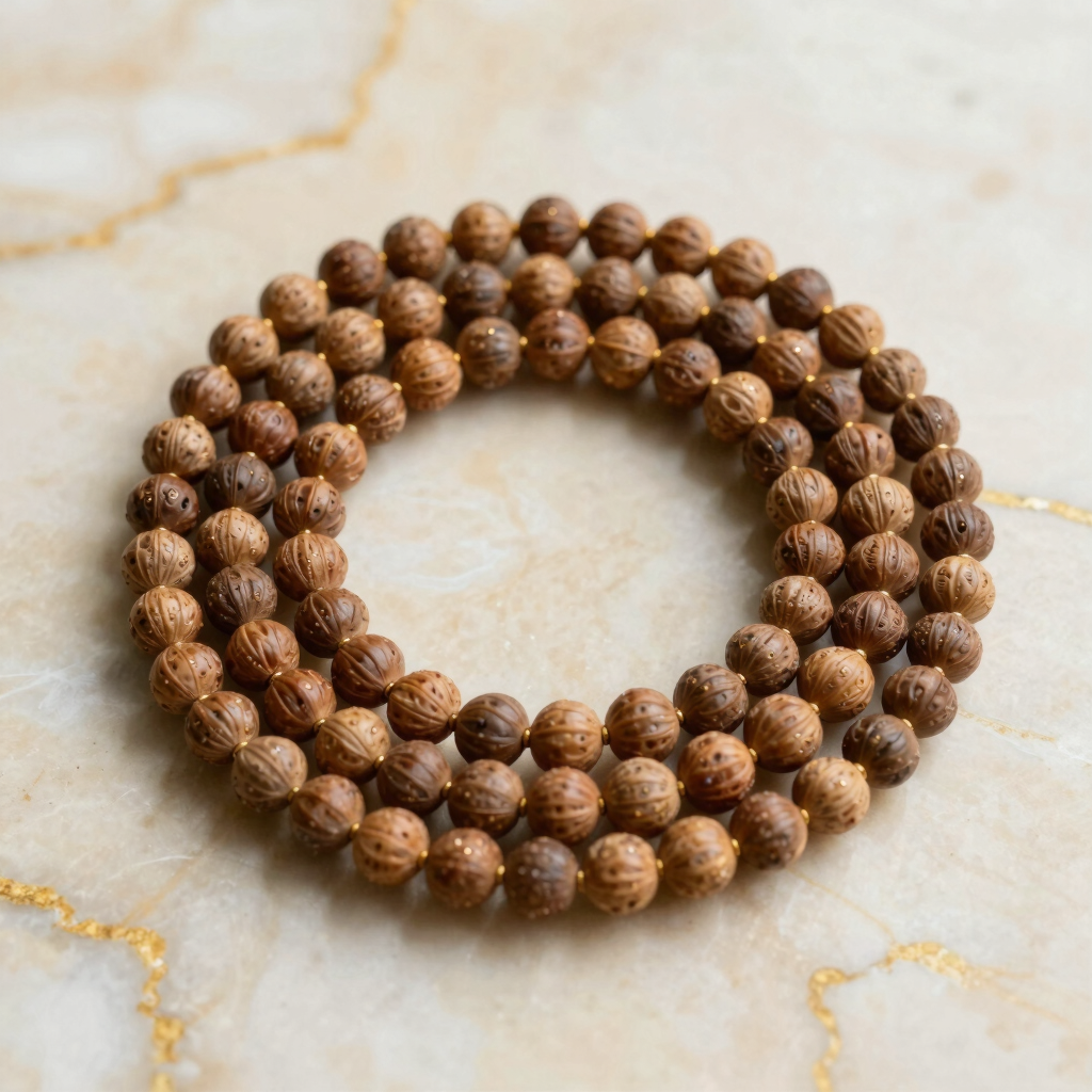 Authentic 108-Bead Five-Mukhi Rudraksha Mala