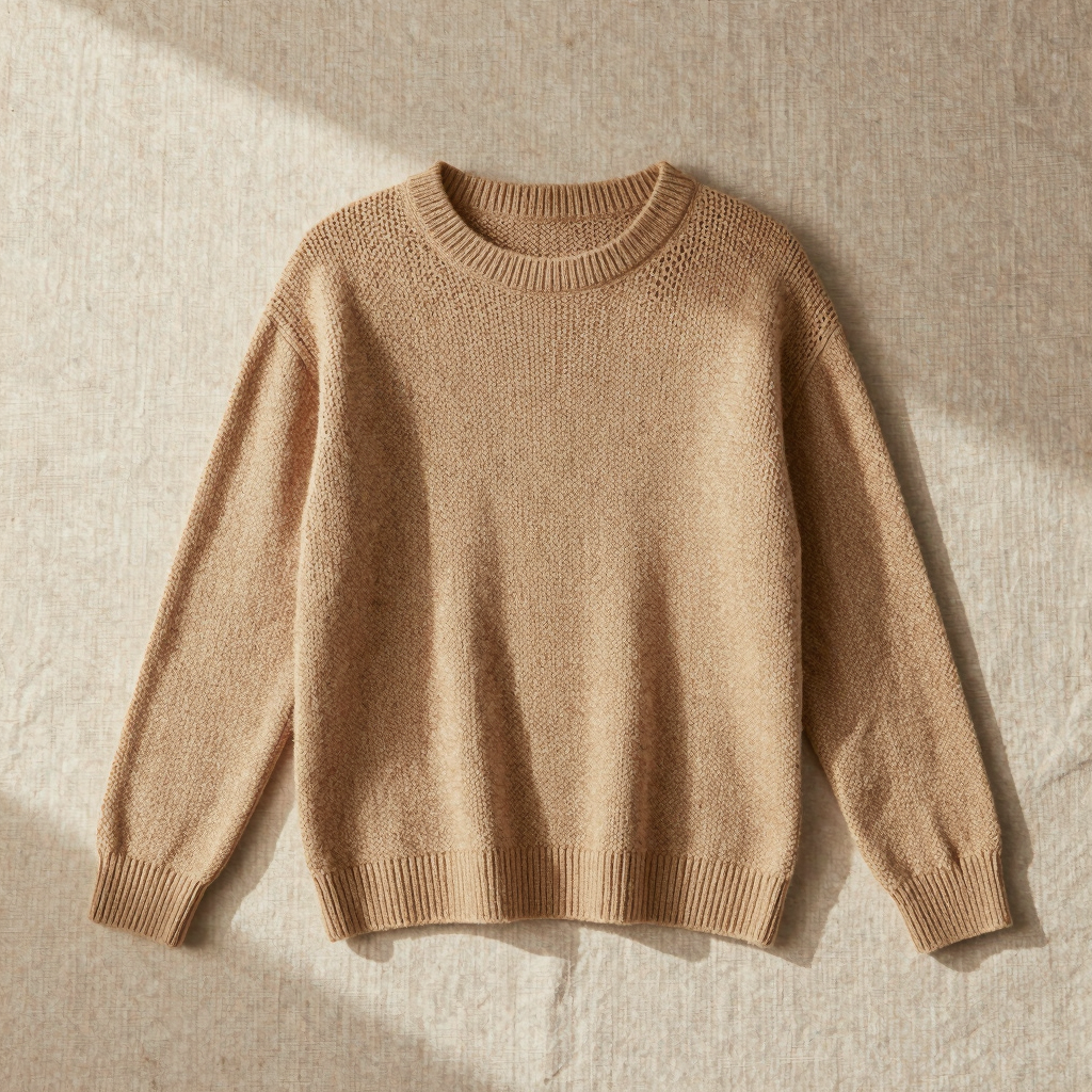 Blusa Tricot Artesanal Areia