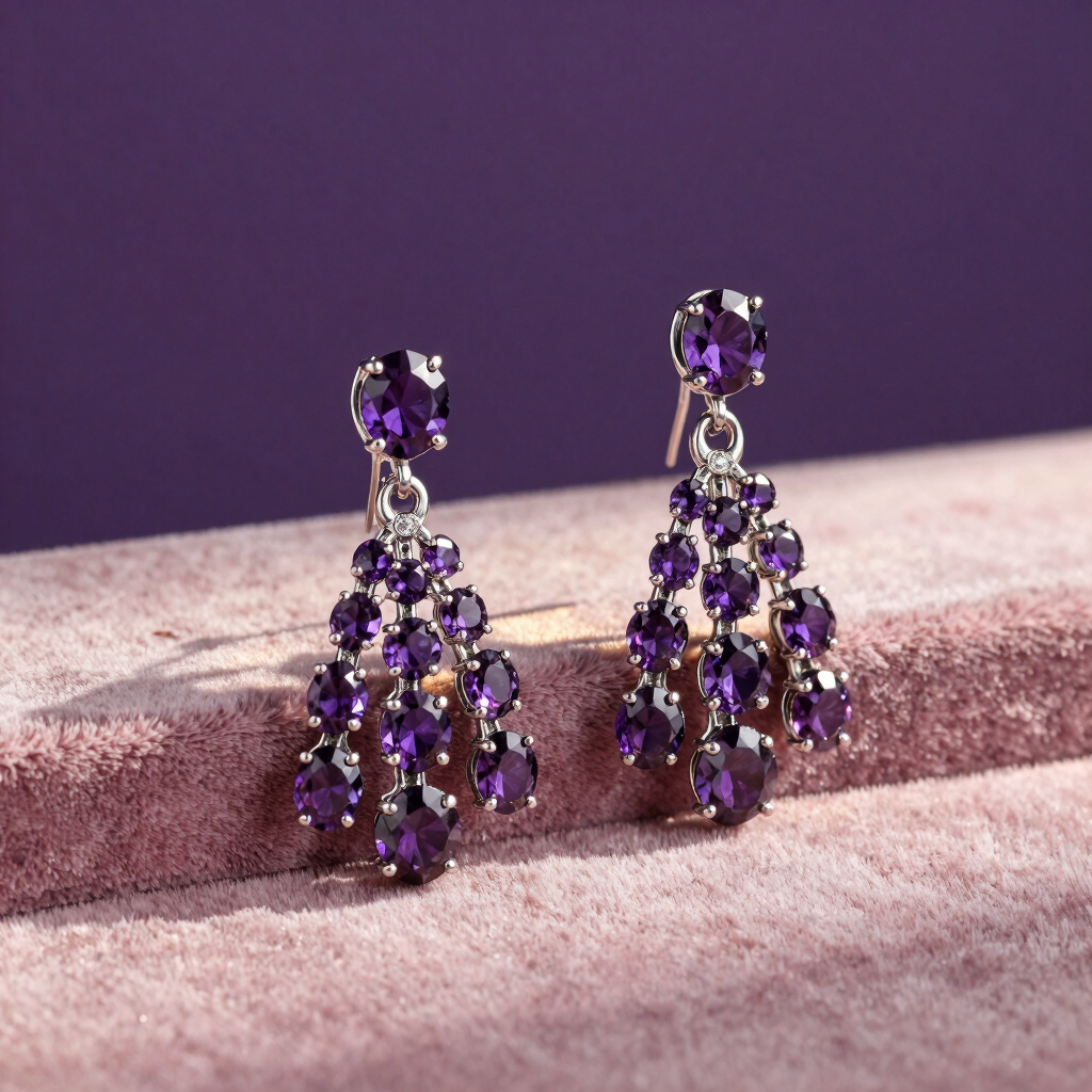 Aretes de Rodio Noche Imperial