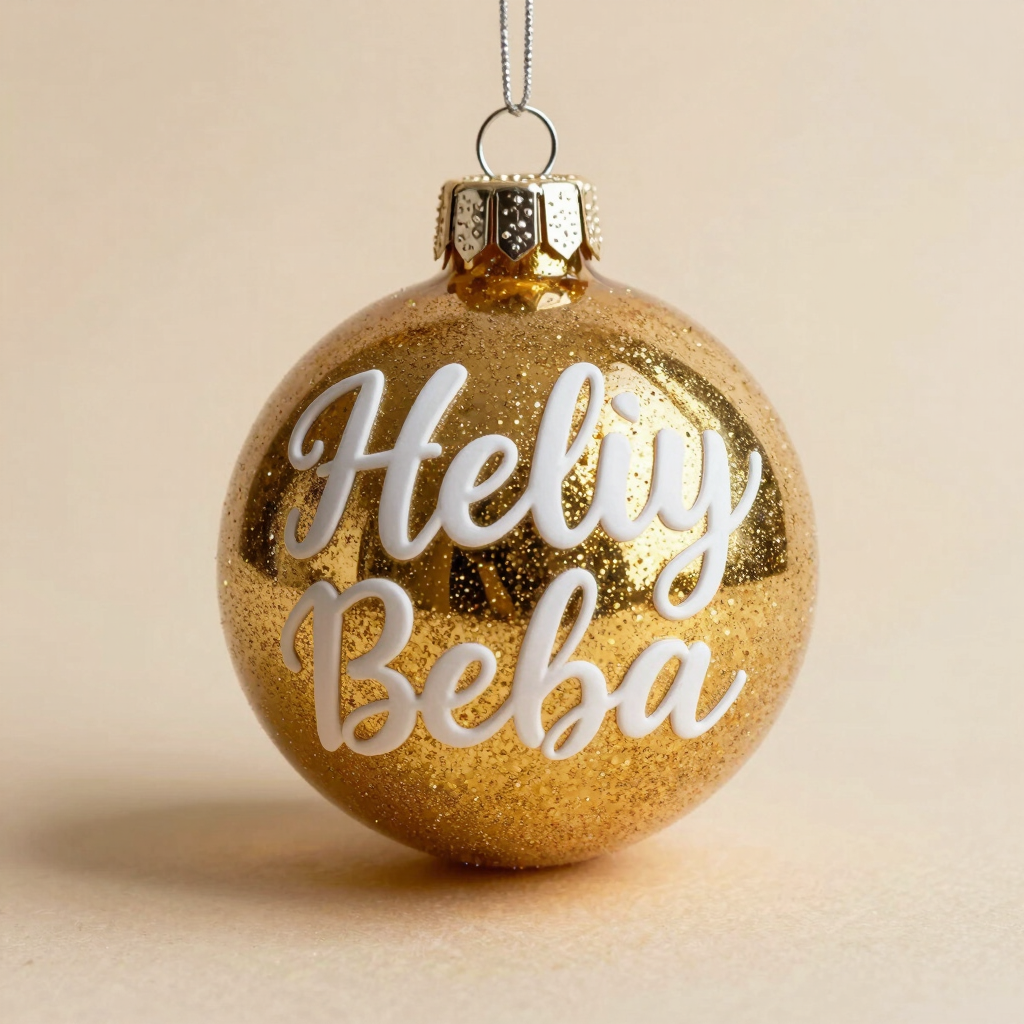 Custom Glitter Holiday Ornament