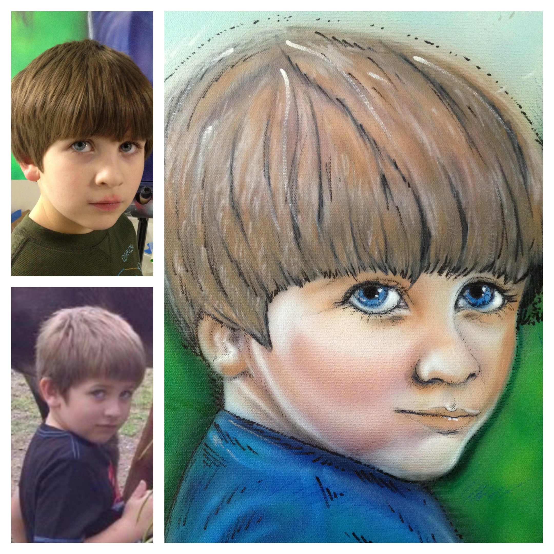 Airbrushed piece — early studio work