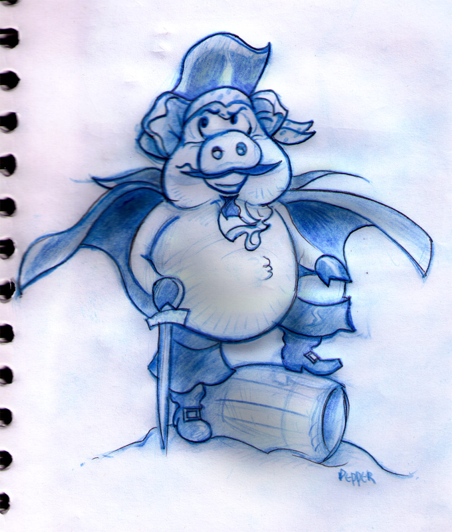 Captain Pig — character sketch
