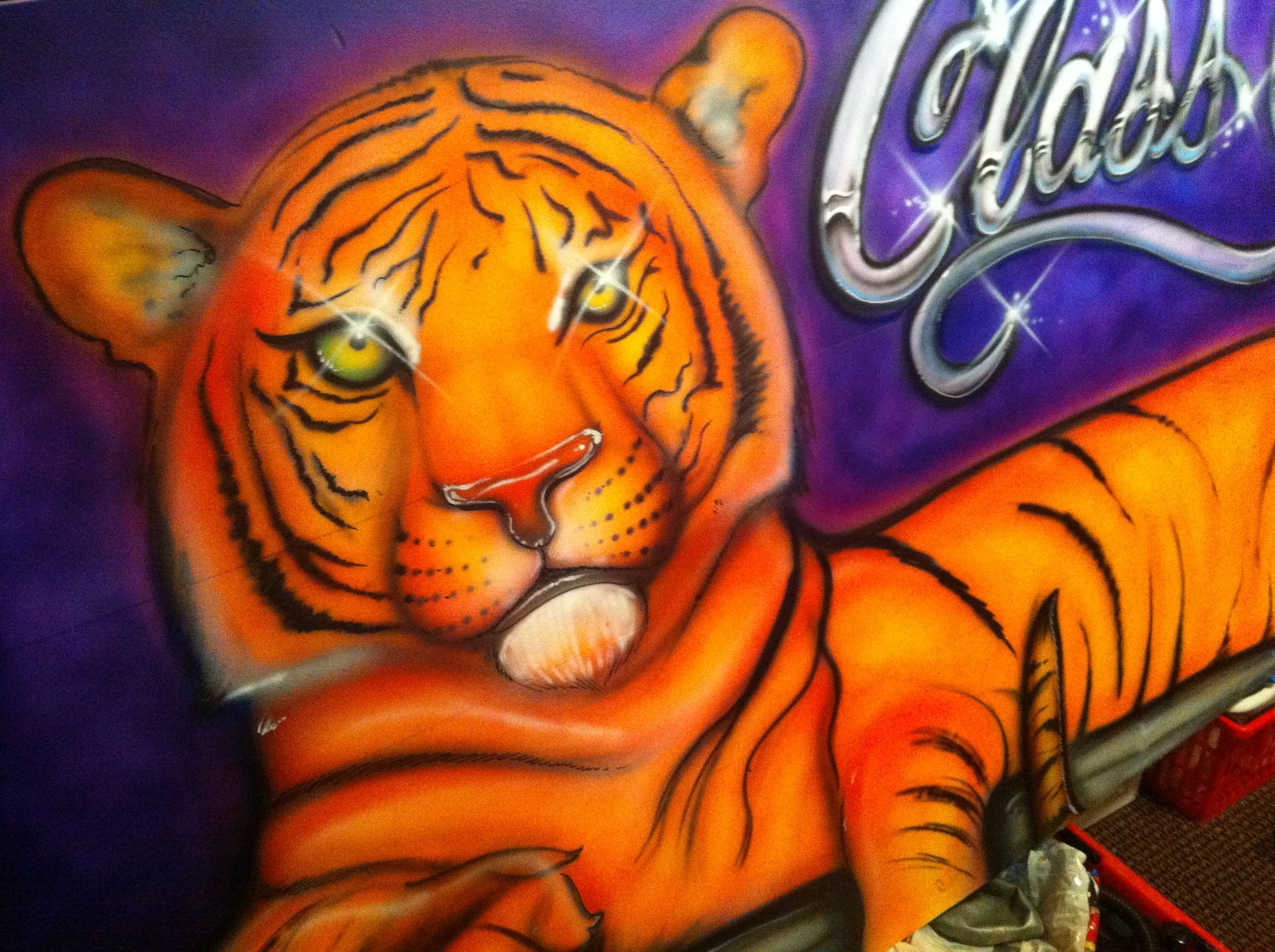 Airbrushed artwork detail