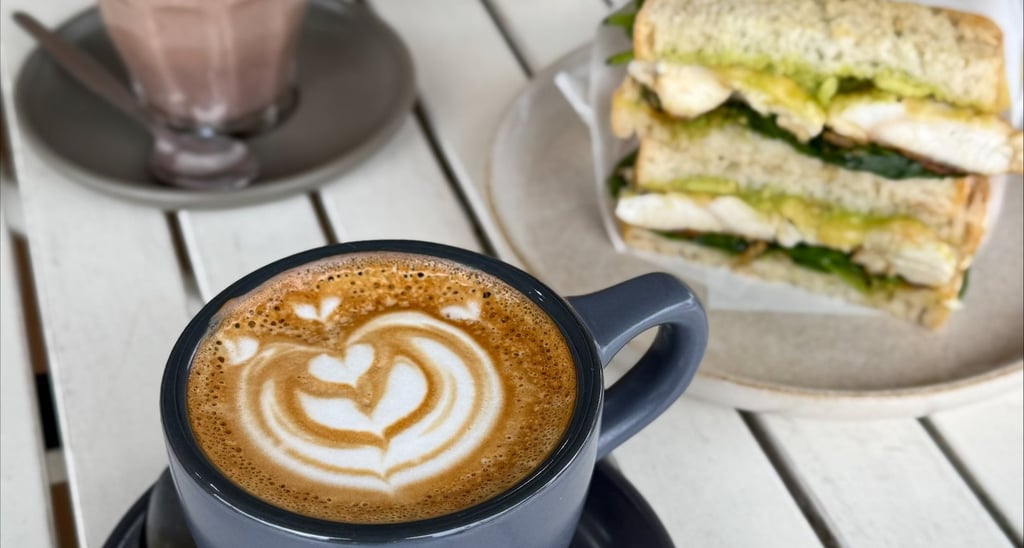 Coffee with sandwiches