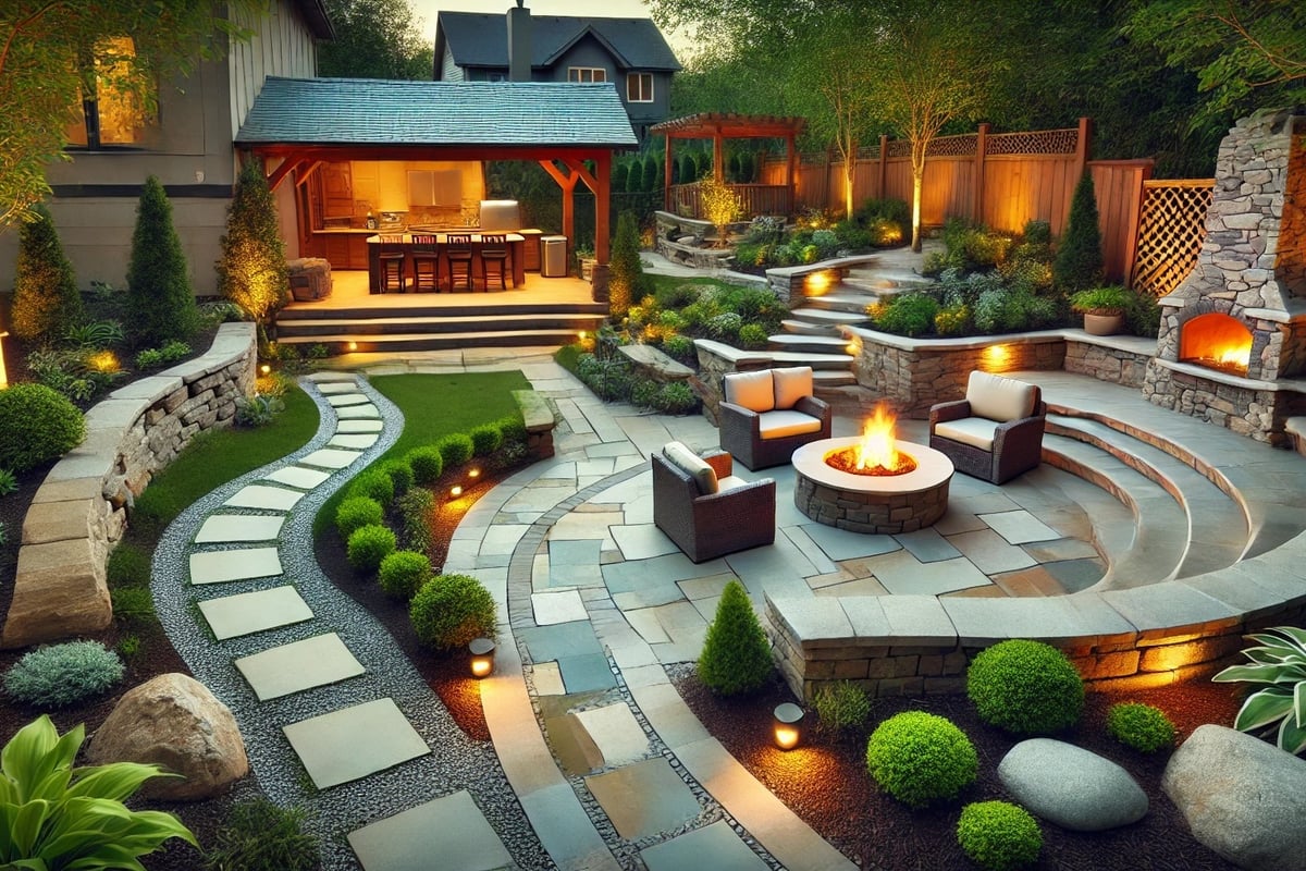 Stock photo representing Fire Pits & Outdoor Features