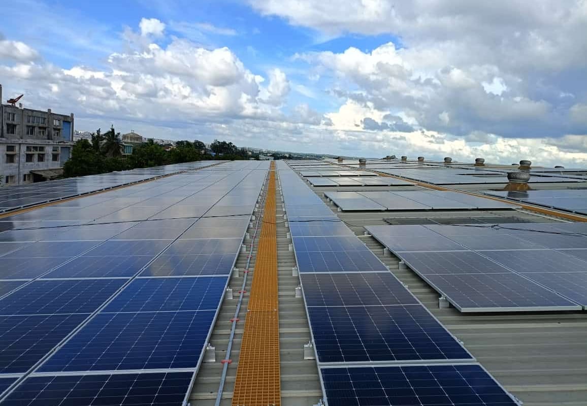 500kW solar plant installation