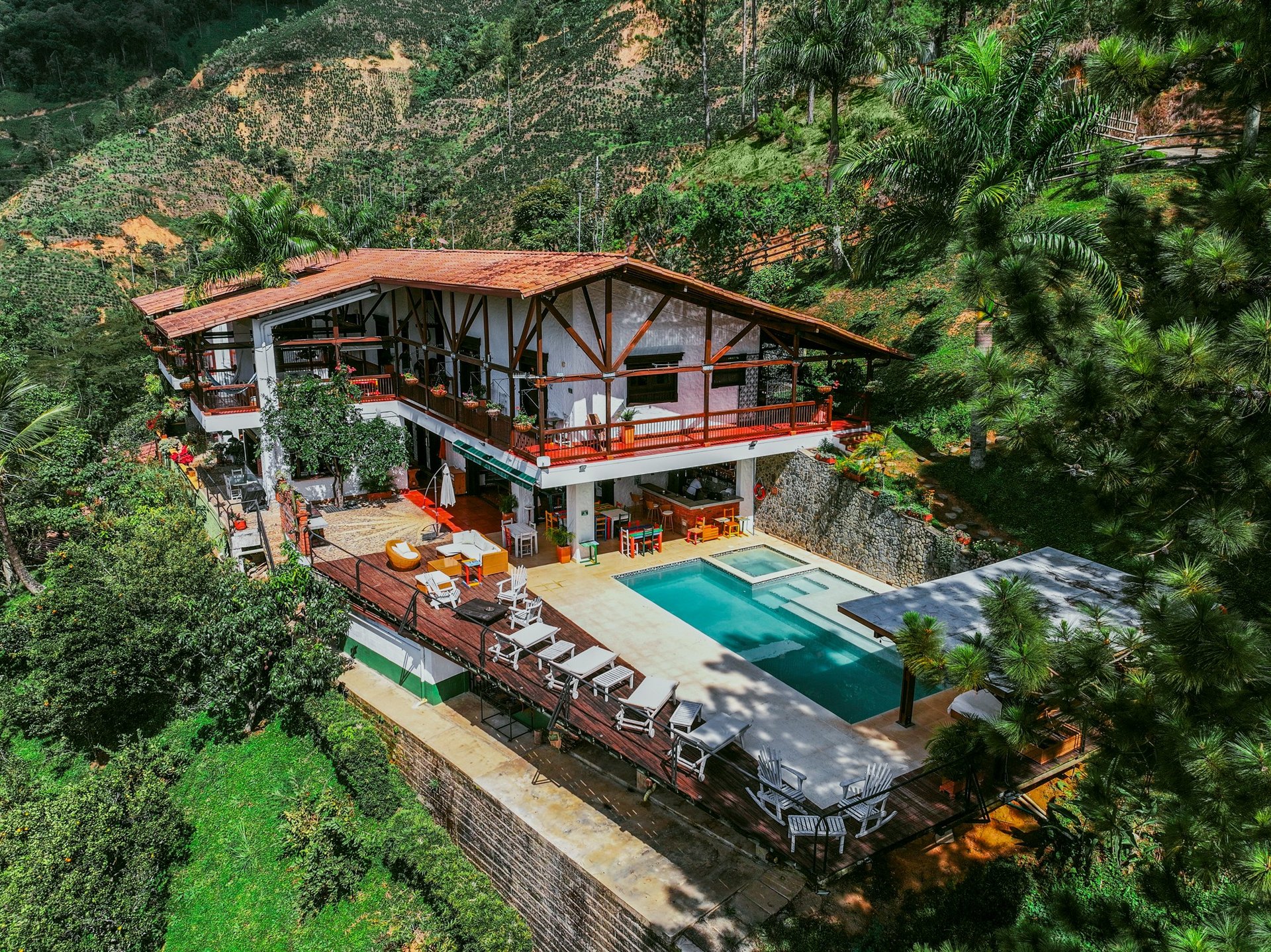 Vista aérea de Finca El Diamante en Salgar Antioquia