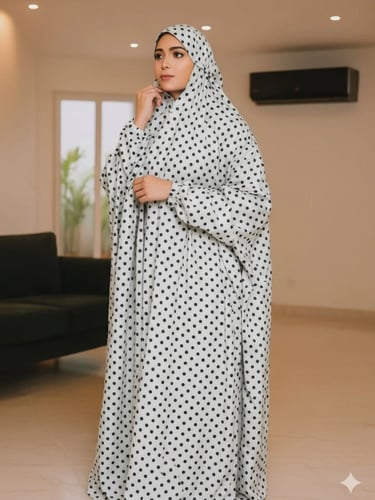Crape Print Prayer Dress