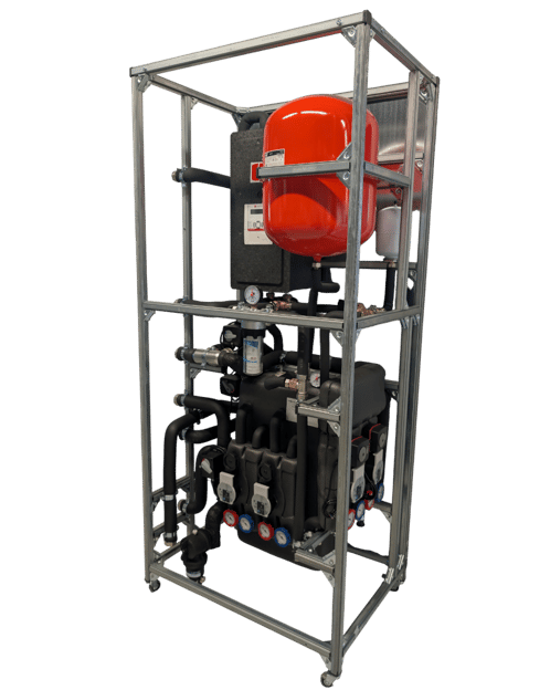 Modulo tecnico pre-assemblato per centrale termica con componenti integrati
