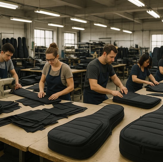 Produção de capas para instrumentos musicais