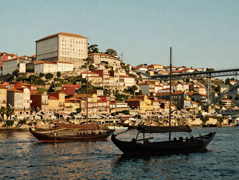 Ribeira do Porto ao fim da tarde