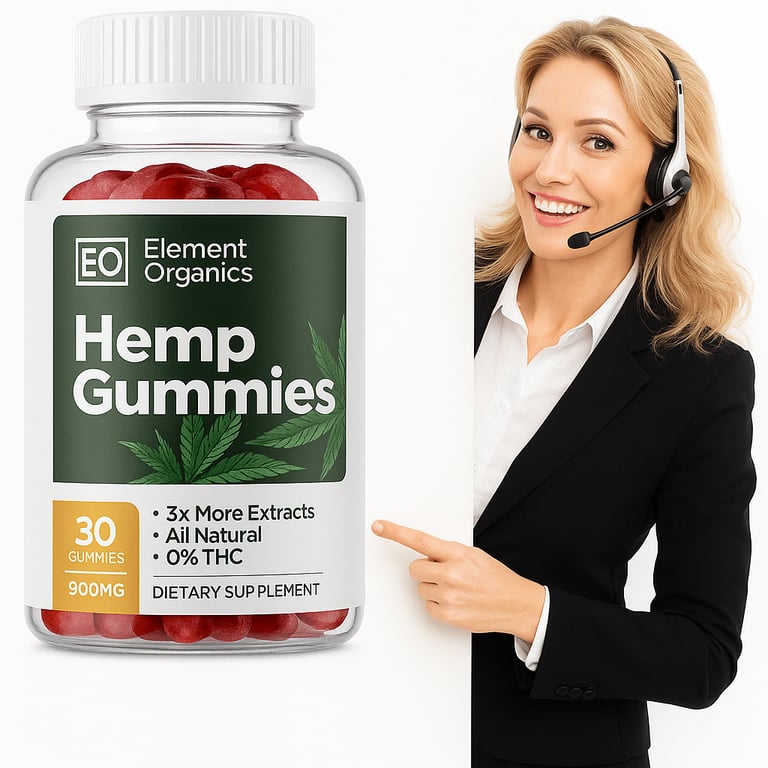 Element Organics Hemp Gummies | Leava Diet Gummies