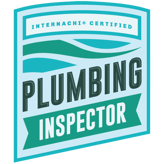 InterNACHI Plumbing Inspector Certification Logo.