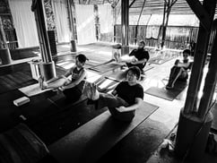 The Boat Pose is particularly effective for strengthening the core, including the hip flexors