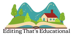 The Maine Woods Editing logo and the words Editing That's Educational