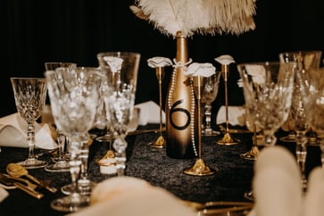 Décoration table sur mesure thème Gatsby