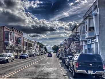 Image of Main Street in Montello, Wisconsin